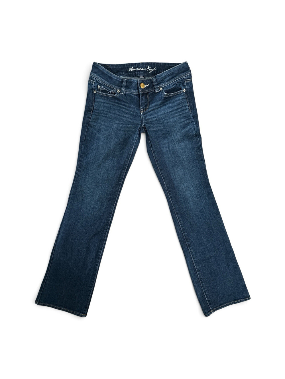 American Eagle Women’s Slim Bootcut Jeans Dark Wash Stretch 5-Pocket Size 4